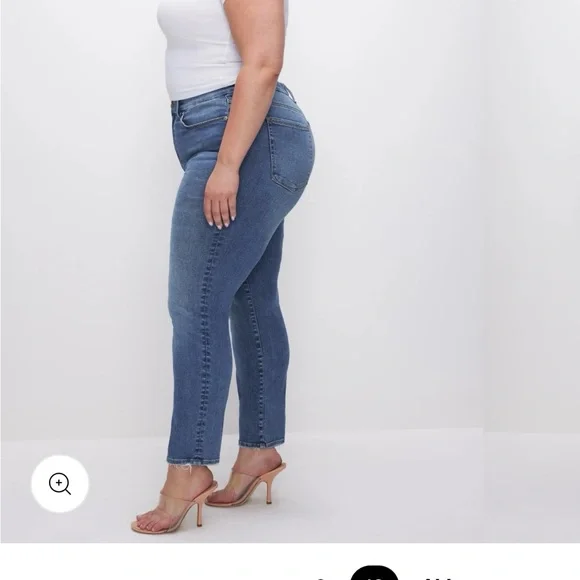 Good American Always Fits (size 14-18 Plus) Straight Leg Jean in Indigo316 - Picture 3 of 7